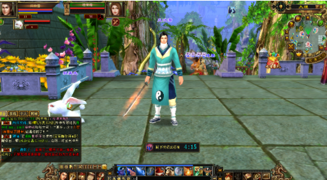 新天龙八部游戏中的云游仙人传送技巧。