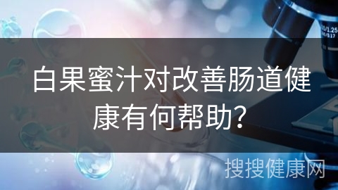 白果蜜汁对改善肠道健康有何帮助？