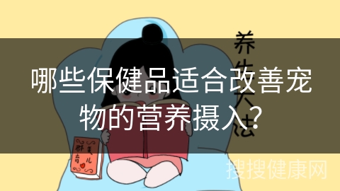 哪些保健品适合改善宠物的营养摄入？