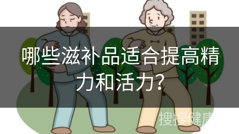 哪些滋补品适合提高精力和活力？