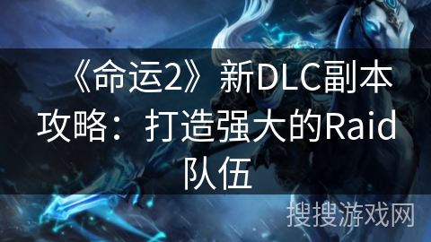 《命运2》新DLC副本攻略：打造强大的Raid队伍