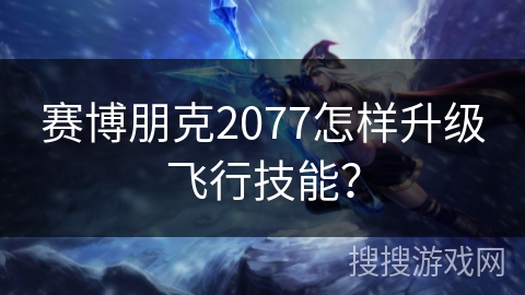 赛博朋克2077怎样升级飞行技能? 赛博朋克2077怎样升级飞行技能?