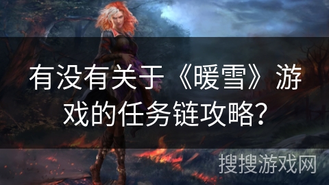 有没有关于《暖雪》游戏的任务链攻略？