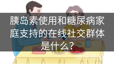 胰岛素使用和糖尿病家庭支持的在线社交群体是什么？