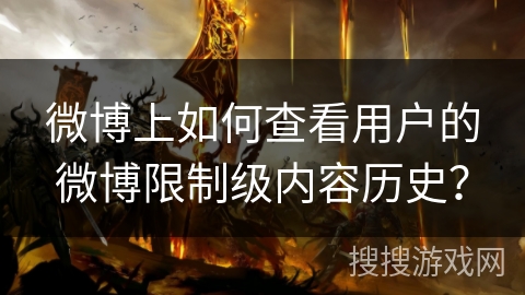 微博上如何查看用户的微博限制级内容历史？