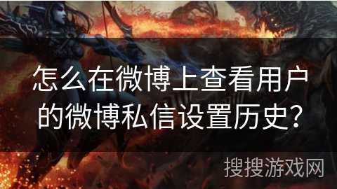 怎么在微博上查看用户的微博私信设置历史？