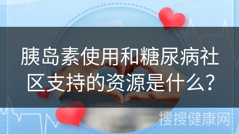 胰岛素使用和糖尿病社区支持的资源是什么？