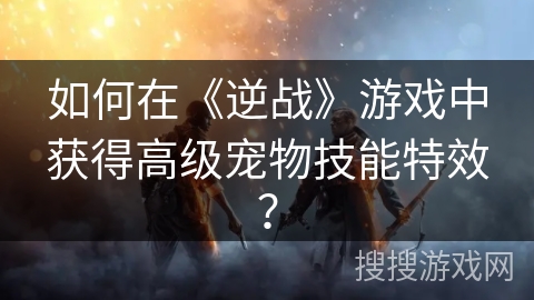 如何在《逆战》游戏中获得高级宠物技能特效？