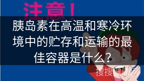 胰岛素在高温和寒冷环境中的贮存和运输的最佳容器是什么？