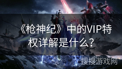 《枪神纪》中的VIP特权详解是什么？