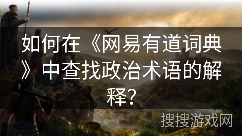 如何在《网易有道词典》中查找政治术语的解释? 如何在《网易有道词典》中查找政治术语的解释?