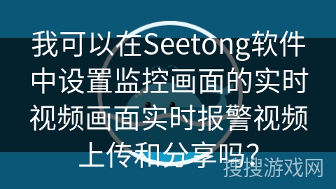 我可以在Seetong软件中设置监控画面的实时视频画面实时报警视频上传和分享吗？