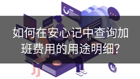 如何在安心记中查询加班费用的用途明细？