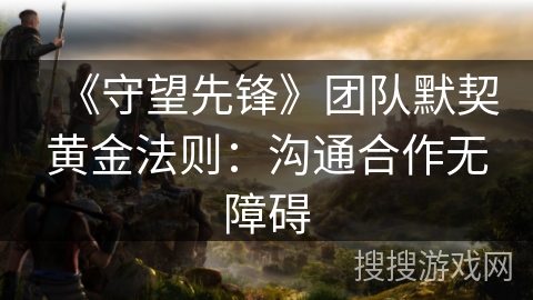 《守望先锋》团队默契黄金法则：沟通合作无障碍