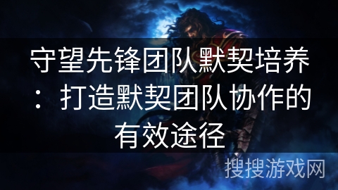 守望先锋团队默契培养：打造默契团队协作的有效途径