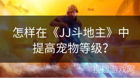 怎样在《JJ斗地主》中提高宠物等级？