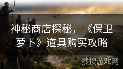 神秘商店探秘，《保卫萝卜》道具购买攻略