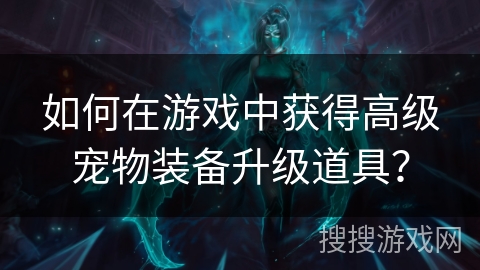 如何在游戏中获得高级宠物装备升级道具？