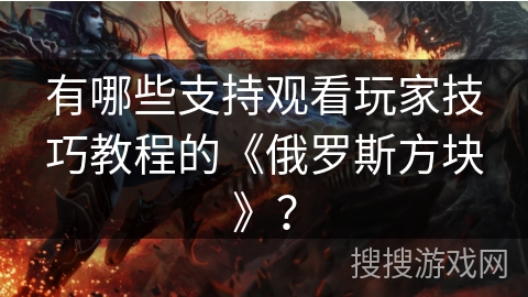 有哪些支持观看玩家技巧教程的《俄罗斯方块》？