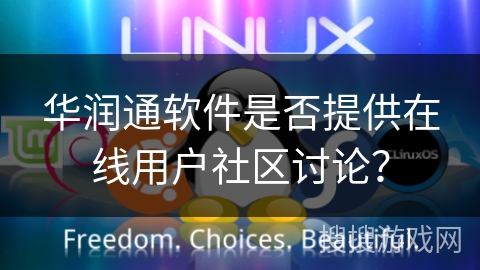 华润通软件是否提供在线用户社区讨论？