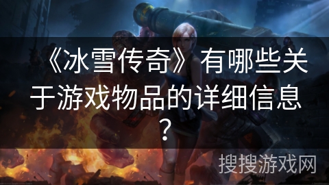 《冰雪传奇》有哪些关于游戏物品的详细信息？