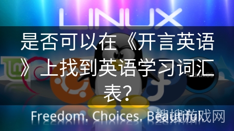 是否可以在《开言英语》上找到英语学习词汇表？