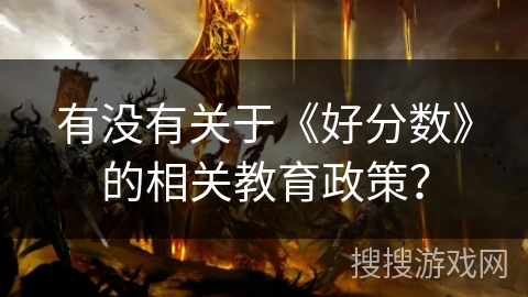 有没有关于《好分数》的相关教育政策？