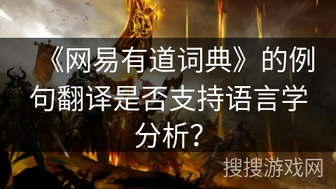 《网易有道词典》的例句翻译是否支持语言学分析？