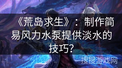 《荒岛求生》：制作简易风力水泵提供淡水的技巧？