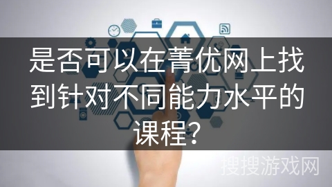 是否可以在菁优网上找到针对不同能力水平的课程？