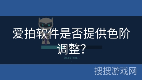 爱拍软件是否提供色阶调整？