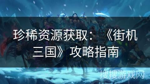 珍稀资源获取：《街机三国》攻略指南