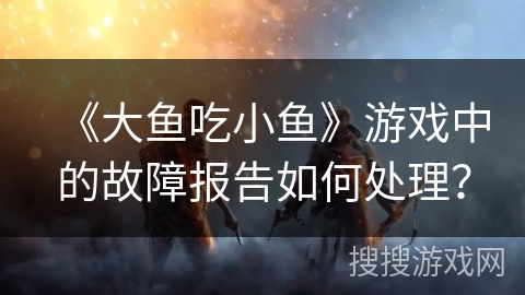 《大鱼吃小鱼》游戏中的故障报告如何处理？