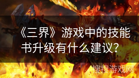 《三界》游戏中的技能书升级有什么建议？