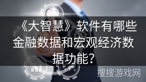 《大智慧》软件有哪些金融数据和宏观经济数据功能？