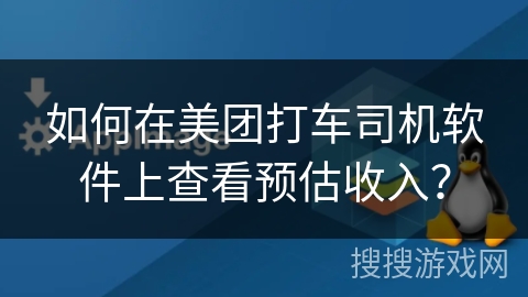 如何在美团打车司机软件上查看预估收入？
