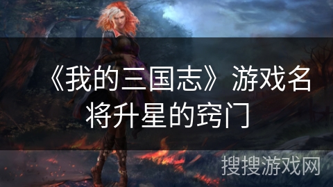 《我的三国志》游戏名将升星的窍门