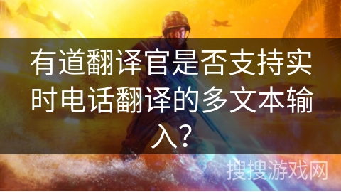 有道翻译官是否支持实时电话翻译的多文本输入？