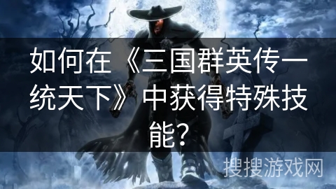 如何在《三国群英传一统天下》中获得特殊技能？