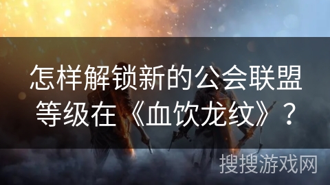 怎样解锁新的公会联盟等级在《血饮龙纹》？