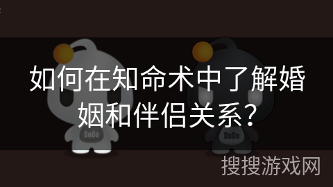 如何在知命术中了解婚姻和伴侣关系？