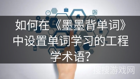 如何在《墨墨背单词》中设置单词学习的工程学术语？