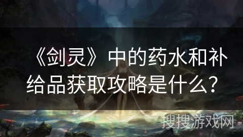 《剑灵》中的药水和补给品获取攻略是什么？