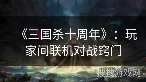 《三国杀十周年》：玩家间联机对战窍门