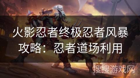 火影忍者终极忍者风暴攻略：忍者道场利用