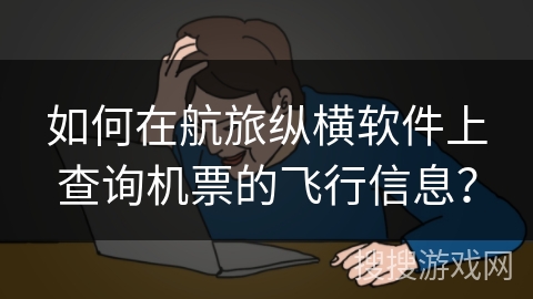 如何在航旅纵横软件上查询机票的飞行信息？