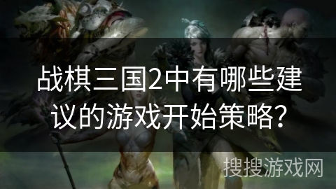 战棋三国2中有哪些建议的游戏开始策略? 战棋三国2中有哪些建议的游戏开始策略?