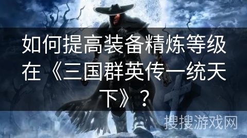 如何提高装备精炼等级在《三国群英传一统天下》？