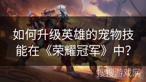 如何升级英雄的宠物技能在《荣耀冠军》中？