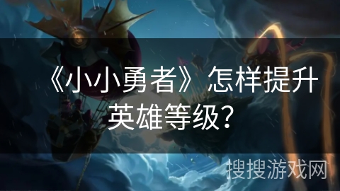 《小小勇者》怎样提升英雄等级？